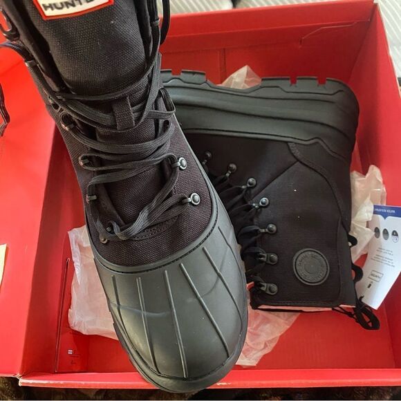 HUNTER women’s boots lace up combat explorer desert winter snow NEW 10 11 - Picture 9 of 12